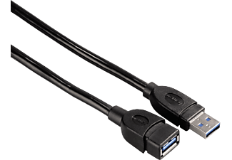 HAMA USB 3 Extension Cable, 1.8 m - Câble de données, 1.8 m, Noir