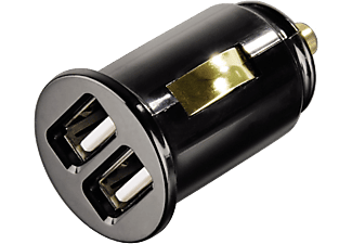 HAMA hama Dual Piccolino - USB set caricabatteria per auto - 5V - Nero - Caricabatterie per autoveicoli (Nero)