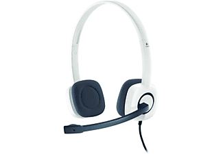 LOGITECH H150 - Micro-casque (Câblé, Binaural, On-ear, Blanc/Gris)