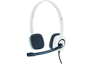 LOGITECH Logitech Stereo Headset H150, cocco - Cuffie con microfono (Wired, Binaurale, On-ear, Bianco/Grigio)