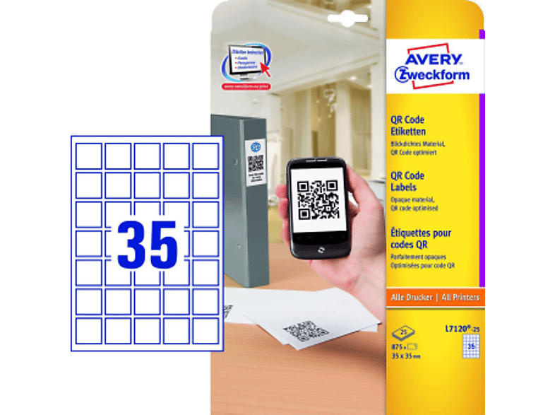 Avery 80 Prüfplaketten 7905 gelb 30,0 x 30,0 mm 1 Pack = 10 Blatt ab 12,53 € | Preisvergleich