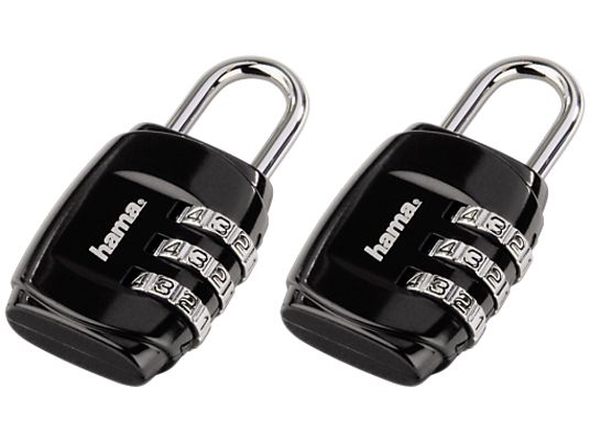 HAMA 105317 COMBI PADLOCK BLACK 2PCS - Schloss (Schwarz)