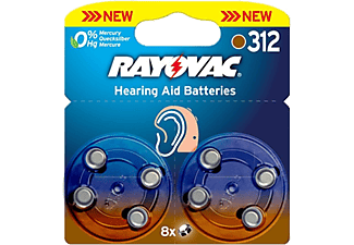 VARTA RAYOVAC Hearing Aid 312 - Blister di 8 - Batteria per apparecchio acustico