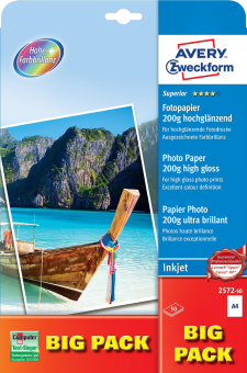 ZWECKFORM Superior Inkjet Photo Paper, DIN A4, 200 g/m², 50 feuilles - 