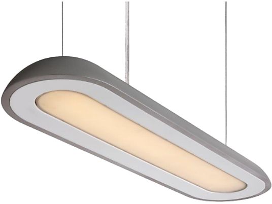 ENERGETIC 1 x 28W Ovale Highpower - Lampe suspendue (Argent)