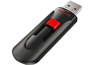 SANDISK CRUZER GLIDE 32GB USB2 BLACK/RED - USB-Stick  (32 GB, Schwarz/Rot)