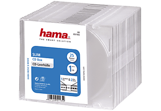 HAMA Boîtier plastique mince pour stockage CD, transparent (pack de 25) - Boîtiers vides CD (Transparent)