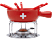 NOUVEL Set à fondue au fromage avec CH-Kreuz - Ensemble fondue de fromage (Rouge)