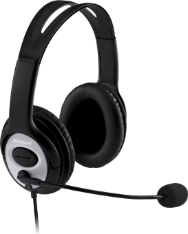 MICROSOFT LifeChat LX-3000 - Micro-casque (Câblé, Binaural, Over-ear, Noir)