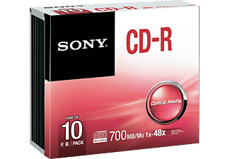 SONY SONY CD-R - 10 pezzi - Slim Case - 