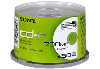 SONY 50CDQ80PP CDR 700MB PRINTABLE 50PCS - Rohling