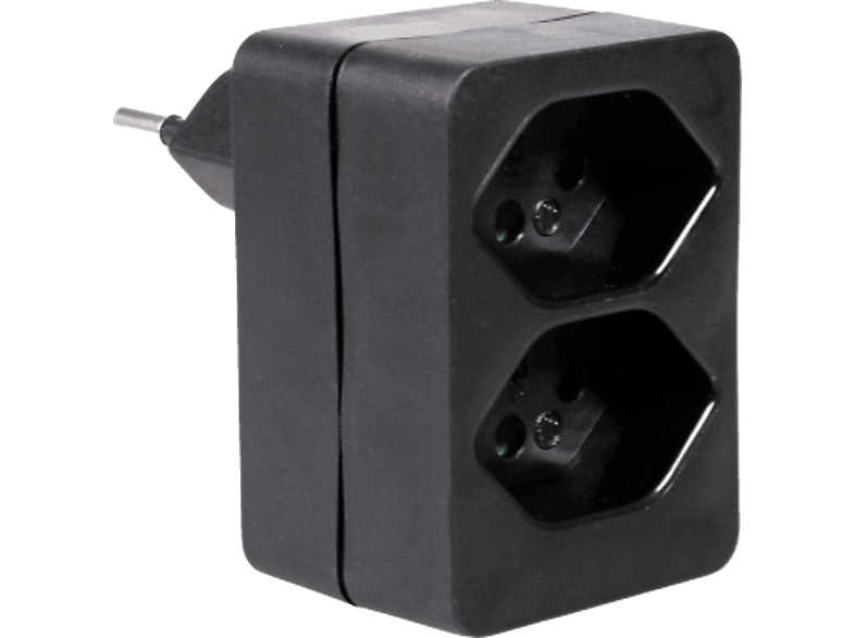 SCHOENENBERGER 591.SZ ABZWEIGSTECKER 2XTYP 13 BLACK - Abzweigstecker (Schwarz)