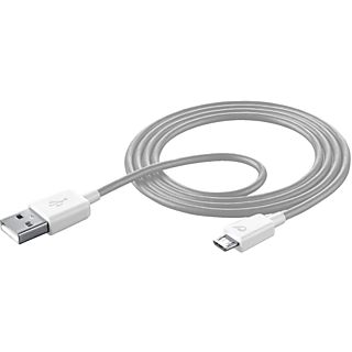 CELLULAR LINE USB á Micro-USB Data Cable - Câble de données cellularline USB vers Micro USB (Blanc)