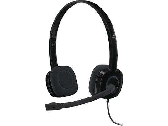 LOGITECH H151 - PC Headset (Kabelgebunden, Binaural, On-ear, Schwarz)