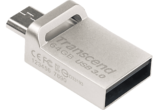 TRANSCEND Transcend JetFlash 880 - Chiavetta USB - 64 GB - Argento - Scheda di memoria 