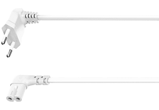 HAMA Cordon d’alimentation Euro, 1.5 m, blanc - Câble d'alimentation (Blanc)