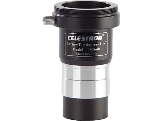 CELESTRON Adaptateur coudé/Lentille de Barlow 1-1/4" avec filetage T-2 - 