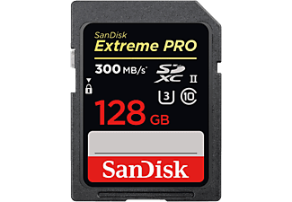 SANDISK SanDisk ExtremePro 300MB/s SDXC 128GB U3 - 128 GB - Scheda di memoria - Nero - SDXC-Schede di memoria  (128 GB, 300 MB/s, Nero)