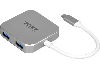 PORT DESIGNS DESIGNS 900123 - USB Typ C 3.0 HUB (Silber)