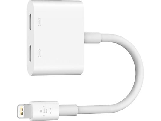 BELKIN RockStar - Lightning-Audio und Adaptateur de charge (Blanc)