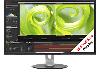 PHILIPS 328P6VJEB/00 - Moniteur, 31.5 ", UHD 4K, 75 Hz, Noir