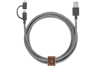 NATIVE UNION NATIVE UNION Belt Cable Twinhead - Cavo Lightning e Micro-USB - 2 m - Grigio - Cavo Lightning e micro-USB ()