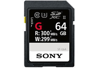 SONY SF-G UHS-II 64GB - Speicherkarte  (64 GB, 300, Schwarz)