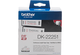 BROTHER Brother PTOUCH DK-22251 - Nero/Rosso su bianco - Etichette