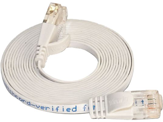 WIREWIN PKW-SLIM-KAT6 5.0 WS - UTP-Kabel, 5 m, Weiss