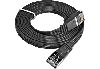 WIREWIN PKW-SLIM-KAT6 1.0 SW - Patchkabel, 1 m, Schwarz