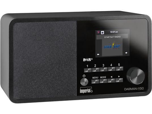 IMPERIAL Dabman i150 - Digitalradio (DAB+, FM, Internet radio, Schwarz)