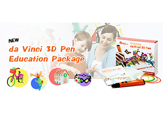 XYZ-PRINTING Stylo da Vinci 3D - Kit pédagogique - Stylo 3D (Noir/Orange)