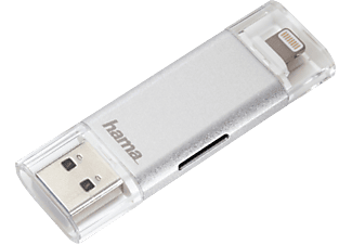 HAMA hama Save2Data duo - microSD - Argento - Adattatore lettore schede da lightning a USB 3.0 (Argento)