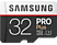 SAMSUNG MIC-SDXC PRO+ 32Go 95MB/S CL10 U3+AD - Carte mémoire  (32 GB, 100, Blanc/Noir)