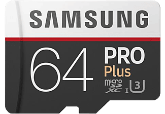 SAMSUNG SAMSUNG Pro Plus - microSDXC - 64 GB - Bianco/Nero - Scheda di memoria  (64 GB, 100, Bianco/Nero)