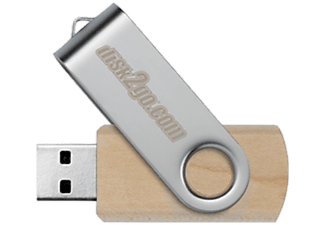 DISK2GO Clé USB Wood 16 Go Double paquet - Clé USB  (16 GB, Marron)