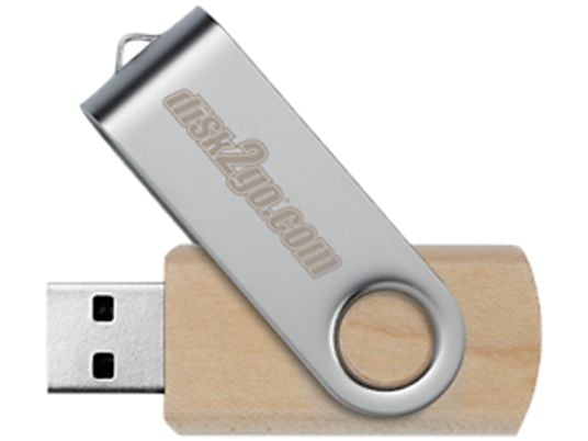 DISK2GO Clé USB Wood 16 Go Double paquet - Clé USB  (16 GB, Marron)