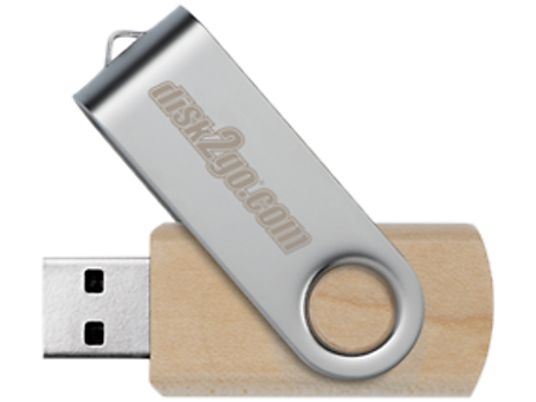 DISK2GO USB-Stick Wood 16 GB Doppelpack - USB-Stick  (16 GB, Braun)