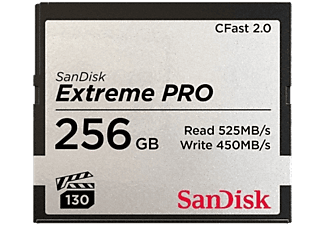 SANDISK CFAST Extreme PRO - Compact Flash-Cartes mémoire  (256 GB, 525, Gris)