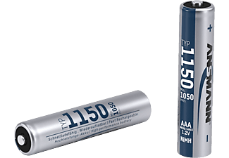 ANSMANN ANSMANN 1150 - 2 x1050 mAh - Argento - Micro batterie AAA (Argento)