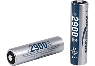 ANSMANN Mignon AA Ni-MH 2650 mAh 4 Stück - Akku (Silber)