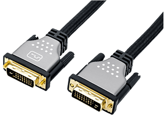 ROLINE Monitorkabel - DVI, ST-ST, (24+1) dual link, 1 m, Schwarz, silber