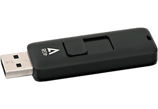 VIDEOSEVEN USB 2 Speicherstick - USB-Stick  (4 GB, Schwarz)
