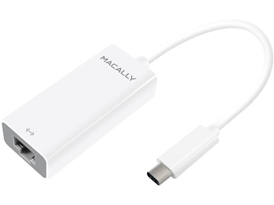 MACALLY UCGB - Adattatore da USB-C a Gigabit-Ethernet (Bianco)