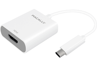 MACALLY UCH4K60 - Adaptateur USB-C vers HDMI 4K/60Hz (Blanc)