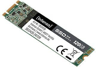 INTENSO Intenso M.2 SSD SATA III HIGH - Hard Disk interno SSD - Capacità 120 GB - Nero/Verde - Disco rigido
