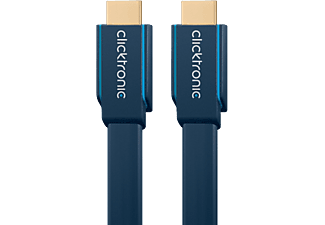 CLICKTRONIC 70315 CABLE HS HDMI FLAT 3M - Câble HDMI ()