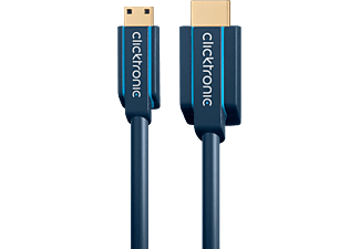 CLICKTRONIC 70322 CABLE M-HDMI 2.0M - HDMI Adapter (Blau)
