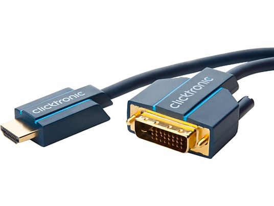 CLICKTRONIC Câble adaptateur-HDMI/DVI - Adaptateur HDMI/DVI (Noir)