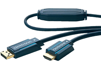 CLICKTRONIC 70720 CABLE DPP/HDMI 2.0M - DisplayPort/HDMI-Kabel (Blau)